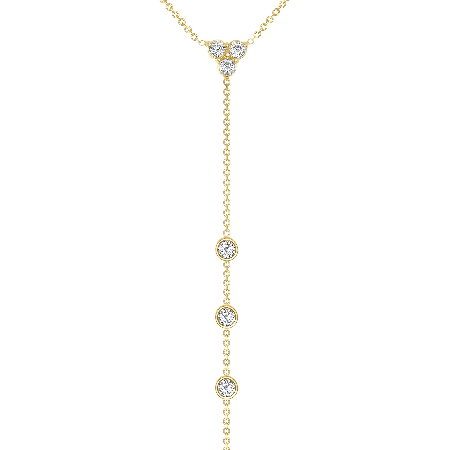 14K Gold Diamond Lariat Necklace Y-Necklace Necklace ABN-140-DGGD  - Abtin & Co.