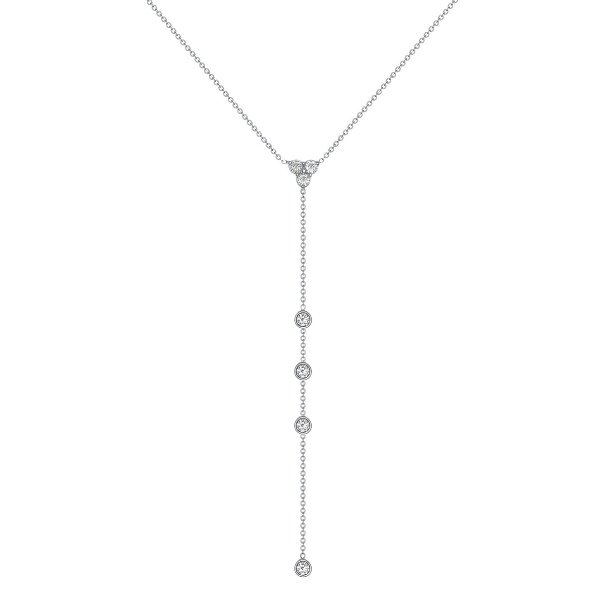 14K Gold Diamond Lariat Necklace Y-Necklace Necklace ABN-140-DGGD  - Abtin & Co.