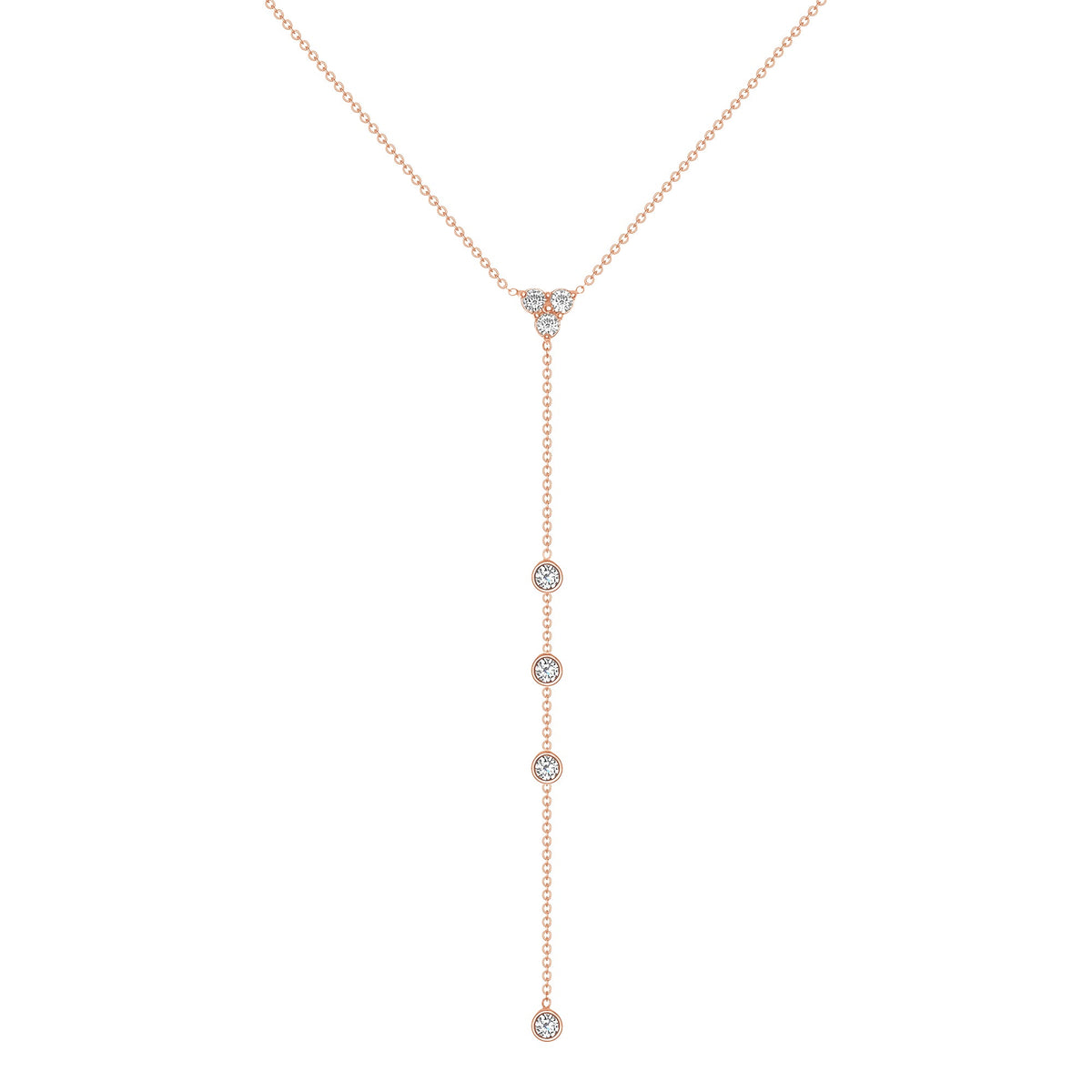 14K Gold Diamond Lariat Necklace Y-Necklace Necklace ABN-140-DGGD  - Abtin & Co.
