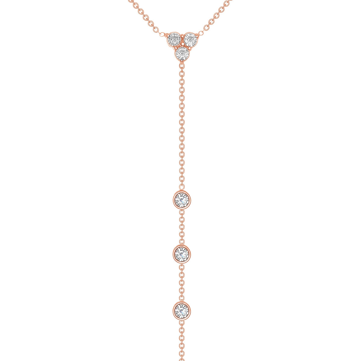 14K Gold Diamond Lariat Necklace Y-Necklace Necklace ABN-140-DGGD  - Abtin & Co.