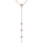 14K Gold Diamond Lariat Necklace Y-Necklace Necklace ABN-140-DGGD  - Abtin & Co.