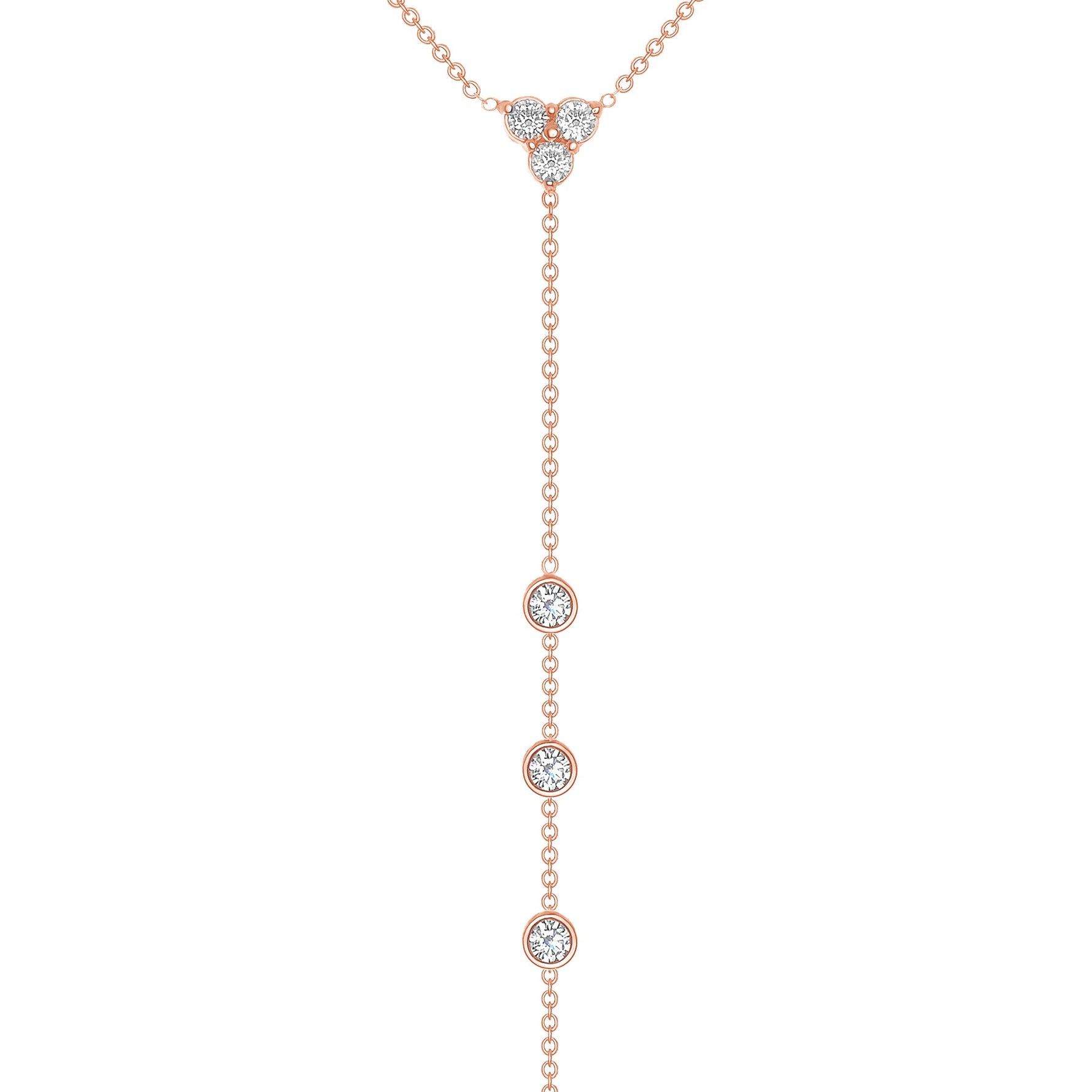 14K Gold Diamond Lariat Necklace Y-Necklace Necklace ABN-140-DGGD  - Abtin & Co.