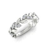 14K Gold Diamond Leaf Ring Ring ABB_415.2_D  - Abtin & Co.