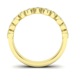 14k Gold Diamond Milgrain Bezel-set Wedding Band Stackable Ring Ring ABB-121.1-D  - Abtin & Co.