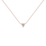 14K Gold Diamond Necklace Three-stone Diamond Necklace Trio Diamond Necklace Necklace ABN-43-D  - Abtin & Co.