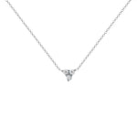 14K Gold Diamond Necklace Three-stone Diamond Necklace Trio Diamond Necklace Necklace ABN-43-D  - Abtin & Co.