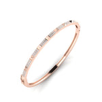 14k Gold Diamond Pyramid Stud Bangle Bangle ABA-10-D  - Abtin & Co.