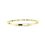 14k Gold Diamond Pyramid Stud Bangle Bangle ABA-10-D  - Abtin & Co.
