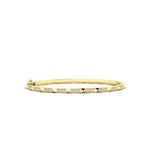 14k Gold Diamond Pyramid Stud Bangle Bangle ABA-10-D  - Abtin & Co.