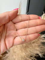14K Gold Diamond Solitaire Necklace Bezel Set Round Diamond Necklace Necklace ABN-1-D  - Abtin & Co.