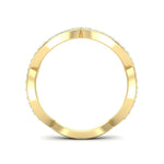 14k Gold Diamond Tiara Stackable Ring Wedding Band Ring ABB-188-D  - Abtin & Co.