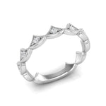 14k Gold Diamond Vintage Tiara Stackable Ring Wedding Band Ring ABB-185-D  - Abtin & Co.
