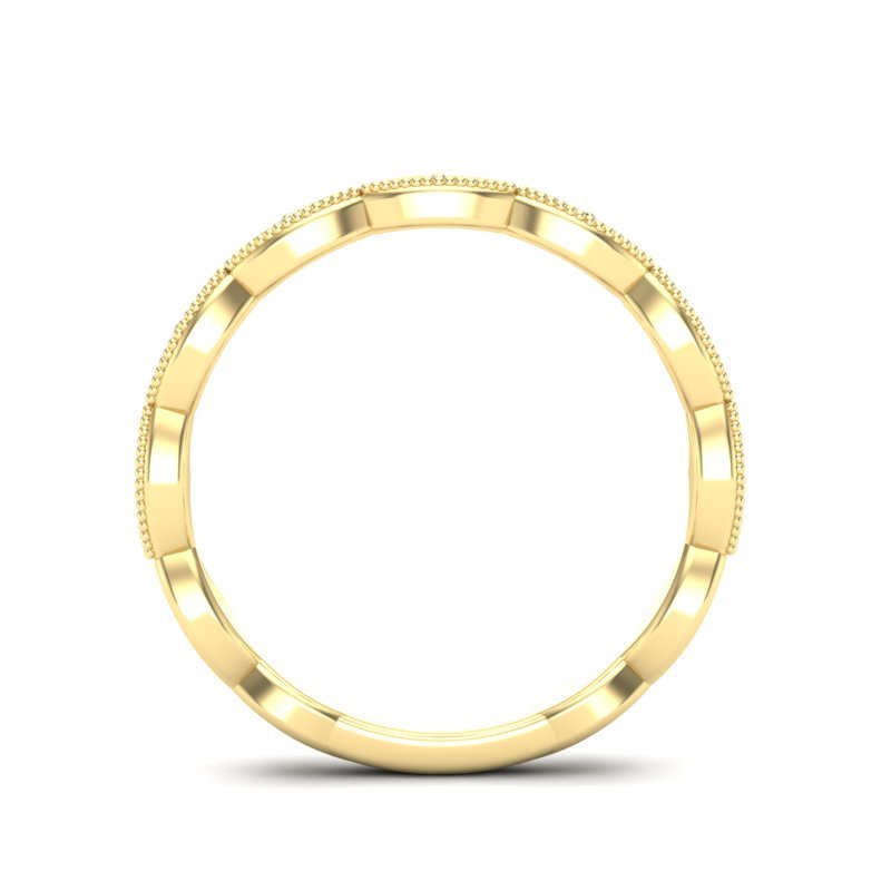 14k Gold Diamond Vintage Tiara Stackable Ring Wedding Band Ring ABB-185-D  - Abtin & Co.