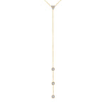 14K Gold Diamond Y-Necklace Lariat Necklace Necklace ABN-110-D  - Abtin & Co.