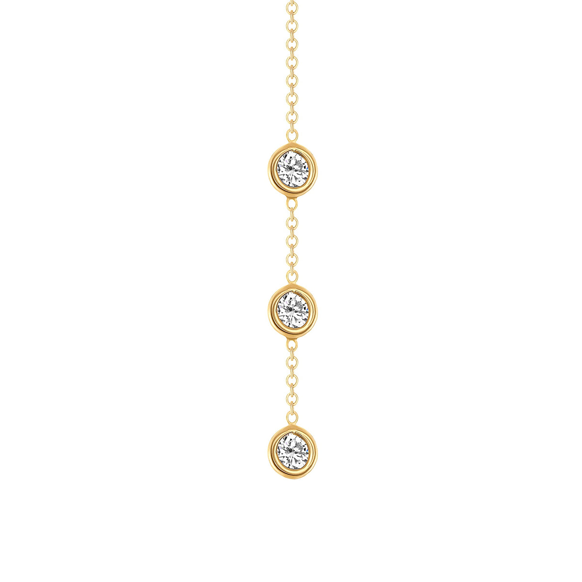 14K Gold Diamond Y-Necklace Lariat Necklace Necklace ABN-34.1-D  - Abtin & Co.