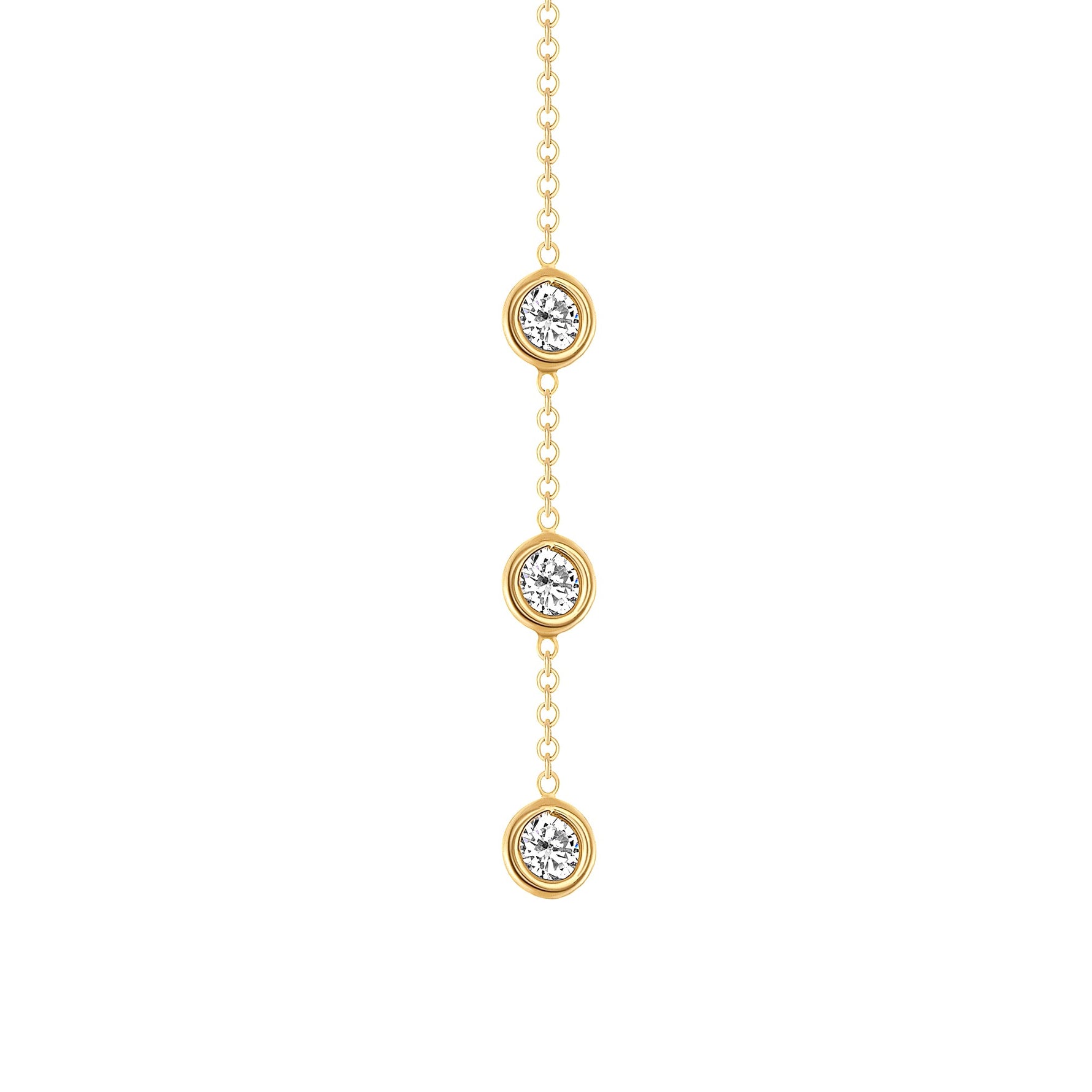 14K Gold Diamond Y-Necklace Lariat Necklace Necklace ABN-34.1-D  - Abtin & Co.