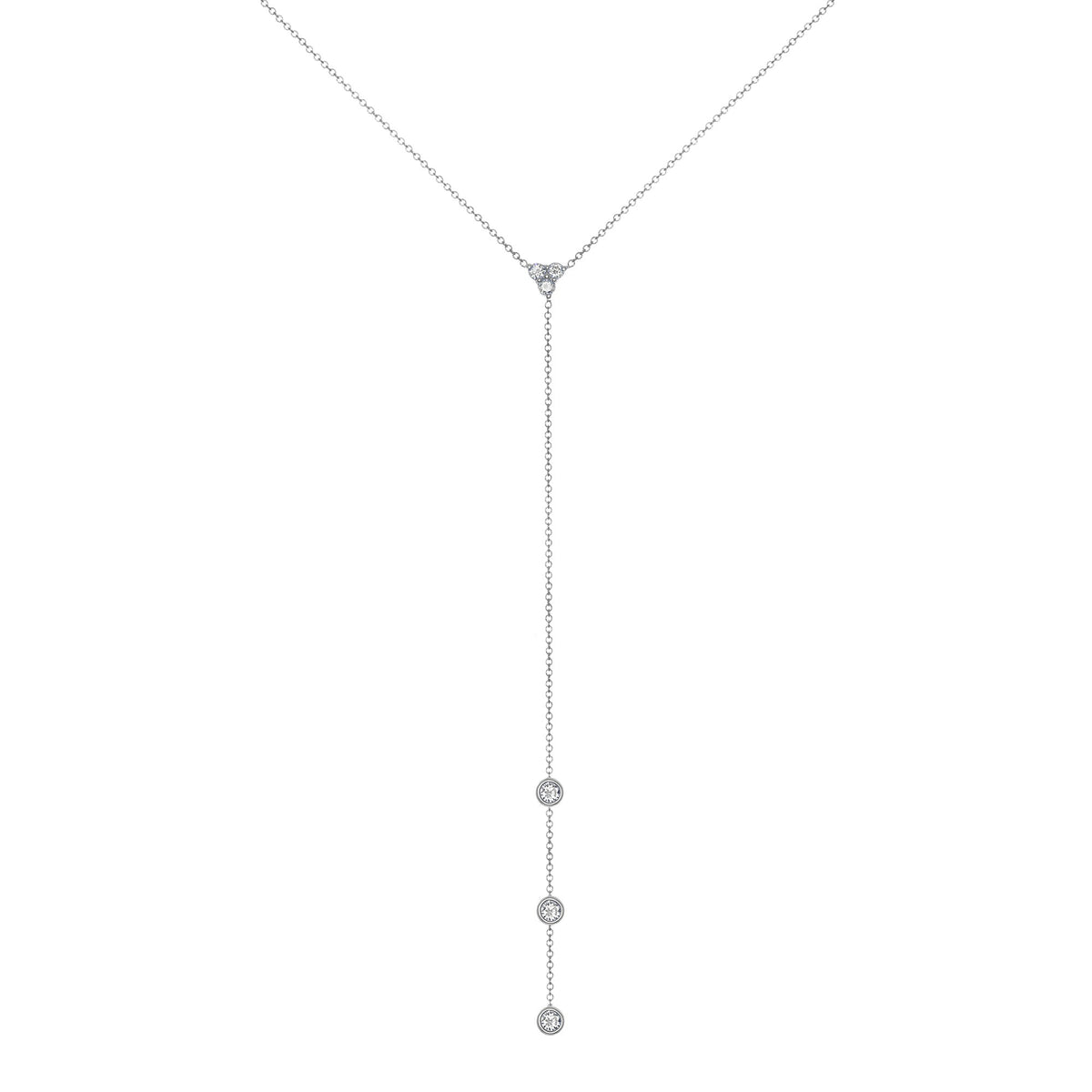 14K Gold Diamond Y-Necklace Lariat Necklace Necklace ABN-110-D  - Abtin & Co.