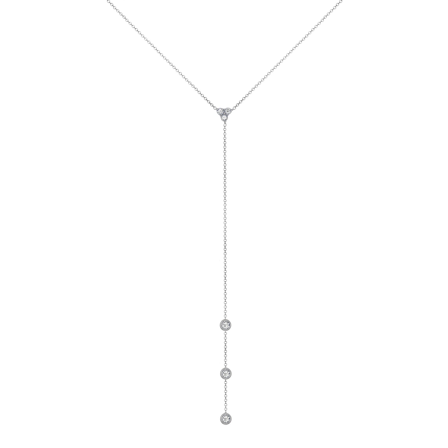 14K Gold Diamond Y-Necklace Lariat Necklace Necklace ABN-110-D  - Abtin & Co.