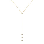14K Gold Diamond Y-Necklace Lariat Necklace Necklace ABN-34.1-D  - Abtin & Co.