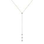 14K Gold Diamond Y-Necklace Lariat Necklace Necklace ABN-34.1-D  - Abtin & Co.