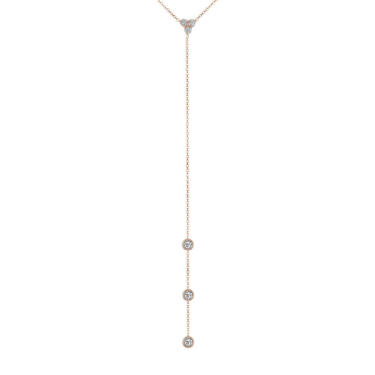 14K Gold Diamond Y-Necklace Lariat Necklace Necklace ABN-110-D  - Abtin & Co.