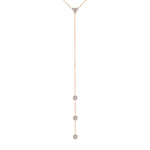 14K Gold Diamond Y-Necklace Lariat Necklace Necklace ABN-110-D  - Abtin & Co.