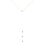 14K Gold Diamond Y-Necklace Lariat Necklace Necklace ABN-110-D  - Abtin & Co.