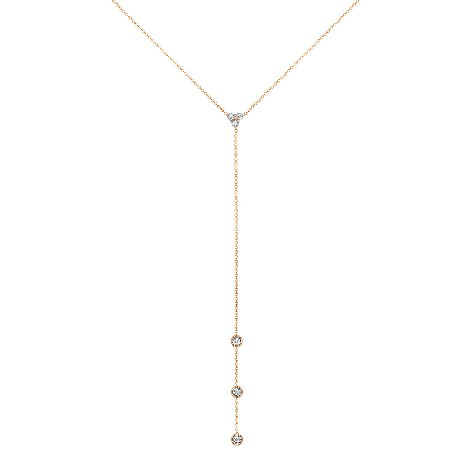 14K Gold Diamond Y-Necklace Lariat Necklace Necklace ABN-110-D  - Abtin & Co.