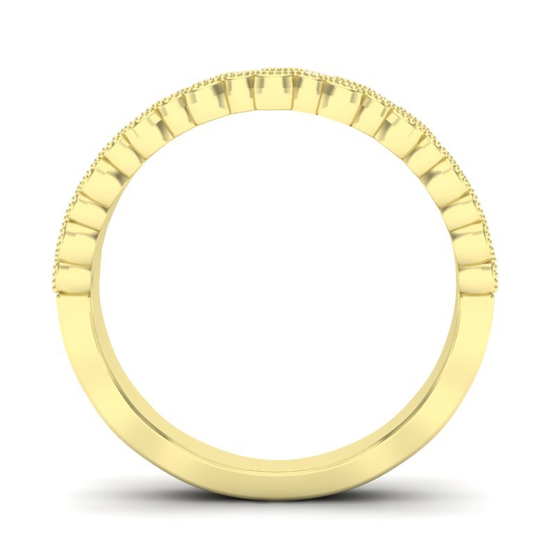 14k Gold Double Row Diamond Stackable Ring Wedding Band – Abtin & Co.