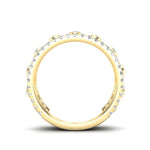 14k Gold floating Diamond Stackable Band Ring ABB-226-D  - Abtin & Co.