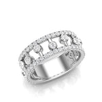 14k Gold floating Diamond Stackable Band Ring ABB-226-D  - Abtin & Co.