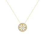 14K Gold Flower Cluster Diamond Pendant Pendant ABP-103.1Y-D  - Abtin & Co.