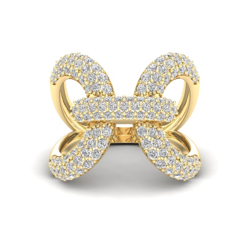 14K Gold Luxe Papillon Diamond Ring Ring ABB-367-D  - Abtin & Co.