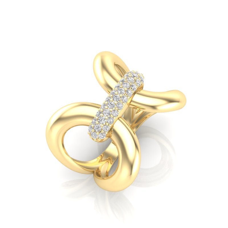 14K Gold Luxe Papillon Diamond Ring Ring ABB-347-D  - Abtin & Co.