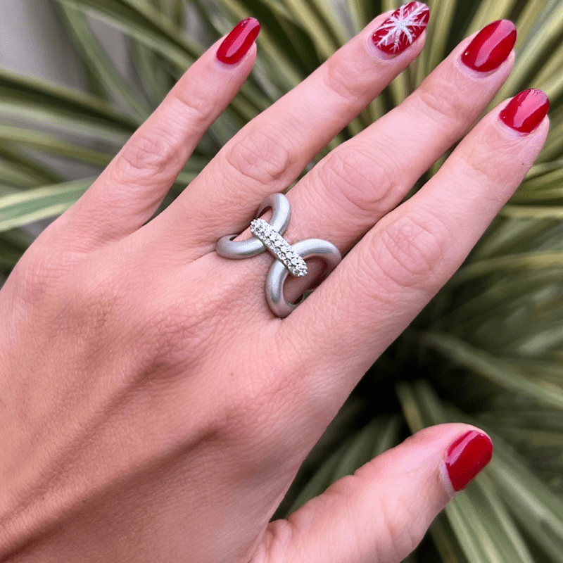 14K Gold Luxe Papillon Diamond Ring Ring ABB-347-D  - Abtin & Co.