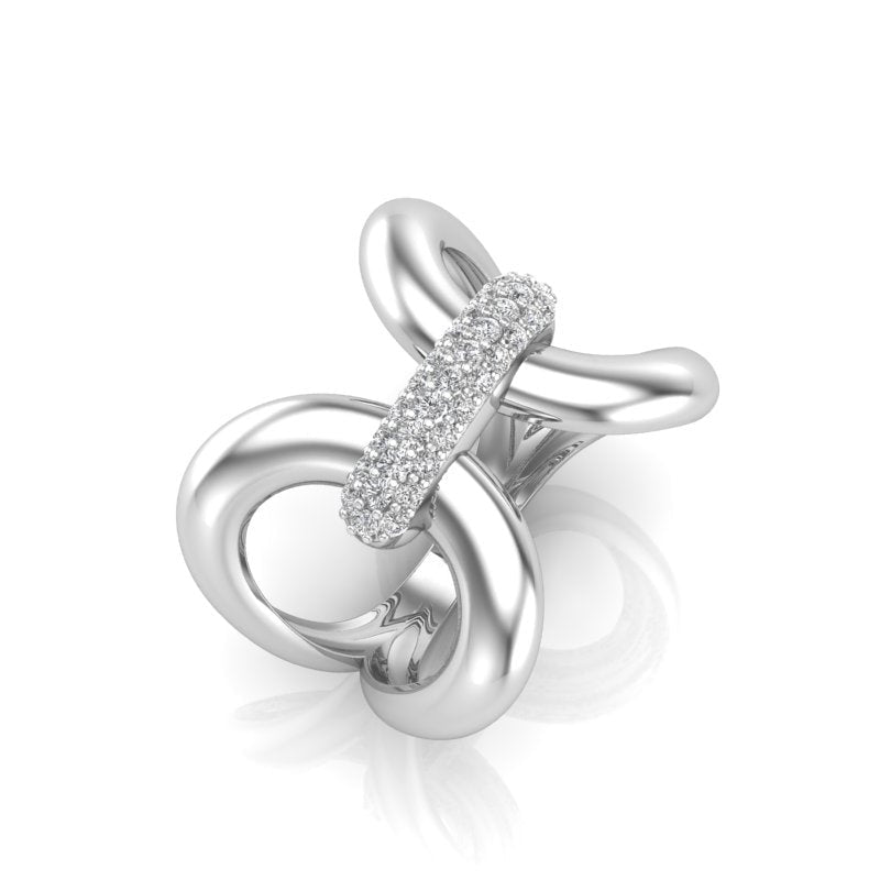 14K Gold Luxe Papillon Diamond Ring Ring ABB-347-D  - Abtin & Co.