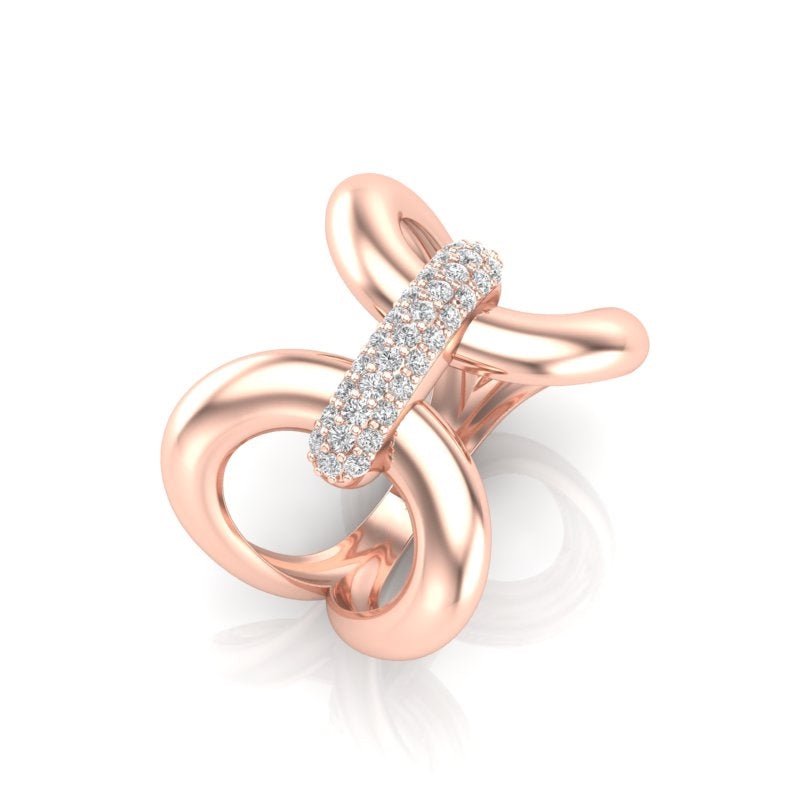 14K Gold Luxe Papillon Diamond Ring Ring ABB-347-D  - Abtin & Co.