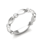 14k Gold Marquise Shape Bezel Diamond Wedding Band Stacking Ring Ring ABB-115-D  - Abtin & Co.