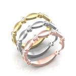 14k Gold Marquise Shape Bezel Diamond Wedding Band Stacking Ring Ring ABB-115-D  - Abtin & Co.