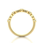 14k Gold Milgrain Pear-shape & Bezel Diamond Stackable Ring Wedding Band Ring ABB-163-D  - Abtin & Co.