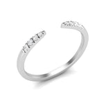 14k Gold Open Minimal Diamond Ring Stacking Band Ring ABB-111-D  - Abtin & Co.