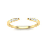 14k Gold Open Minimal Diamond Ring Stacking Band Ring ABB-111-D  - Abtin & Co.
