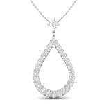 14K Gold Open Pear-Shape Diamond Pendant Pendant ABP-117-D  - Abtin & Co.