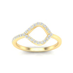 14k Gold Open Teardrop Diamond Fashion Ring Ring ABB-210-D  - Abtin & Co.