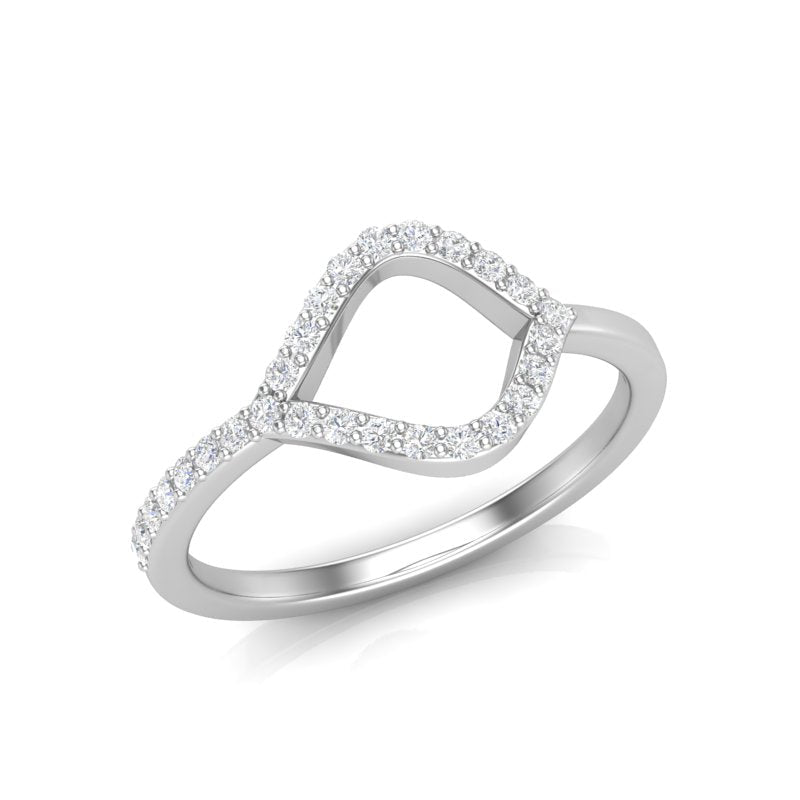 14k Gold Open Teardrop Diamond Fashion Ring Ring ABB-210-D  - Abtin & Co.