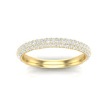 14K Gold Pave Diamond Stackable Ring/Wedding Band Ring ABB-204-D  - Abtin & Co.