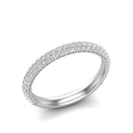 14K Gold Pave Diamond Stackable Ring/Wedding Band Ring ABB-204-D  - Abtin & Co.