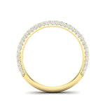 14K Gold Pave Diamond Stackable Ring/Wedding Band Ring ABB-204-D  - Abtin & Co.