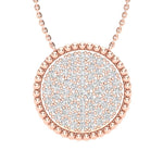 14K Gold Round Medallion Diamond Pendant Pendant ABP-111-D  - Abtin & Co.