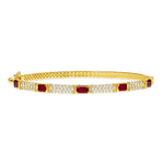 14K Gold Ruby and Diamond Bangle Bangle ABA-21Y-RUD  - Abtin & Co.
